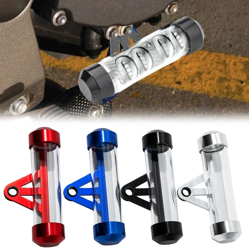 Motorcycle Tube Tax Disc Waterproof Aluminium Acrylic Motorbike Cylindrical Scooter Tube Tax Disc Holder Motorcycle Accessories