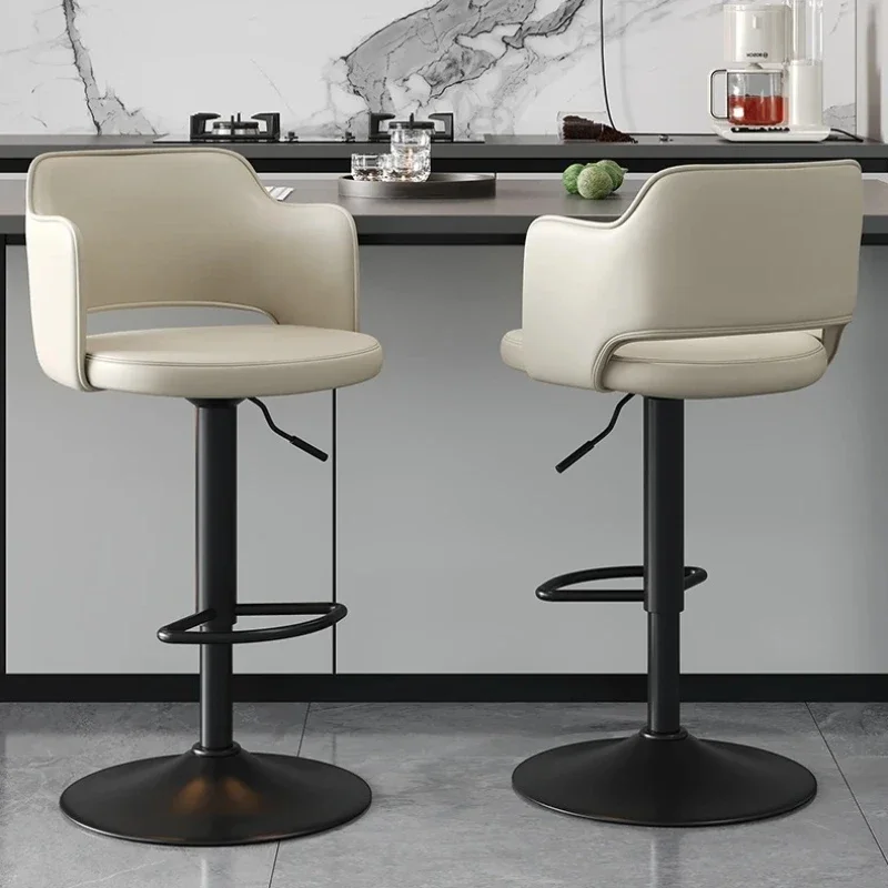 

White Minimalist Bar Stools Adjustable Height Italian Modern Bar Stools Ergonomic Designer Taburete Cocina Kitchen Furniture