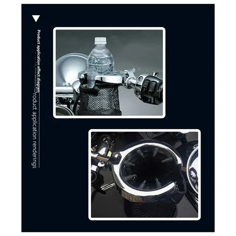 

L10A 22Mm Bar Motorcycle Cup Holder Kettle Holder Universal For Moto Bike Electric Scooter Net Bag Cup Holder