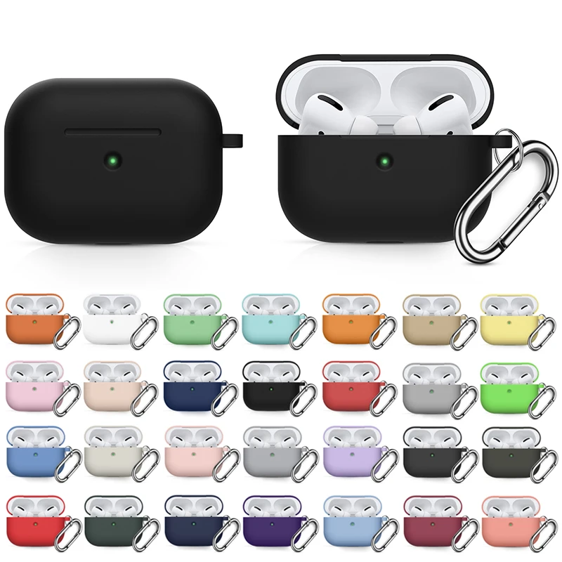 Hülle für Apple Airpods Pro Hülle Kopfhörer Zubehör Bluetooth Headset Silikon Apple Air Pod Pro 1. Generation Cover AirPods Pro Hülle