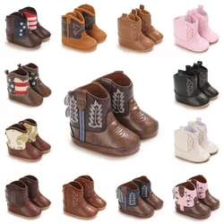 Baby Boots Made Of Soft PU and High-quality Cotton 2024 New Autumn and Winter Short Boots With Rubber Soles and Anti Slip Baby