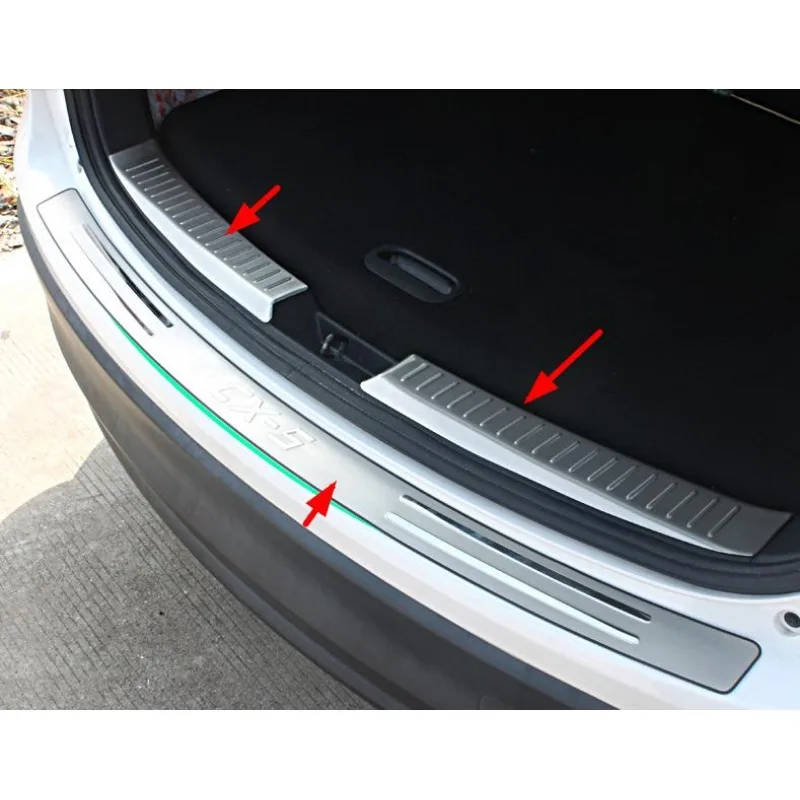 For Mazda CX-5 CX5  2013 2014 2015 2016 Stainless Steel Inner Rear Bumper Protector Sill Trunk Trim accessories CAR styling