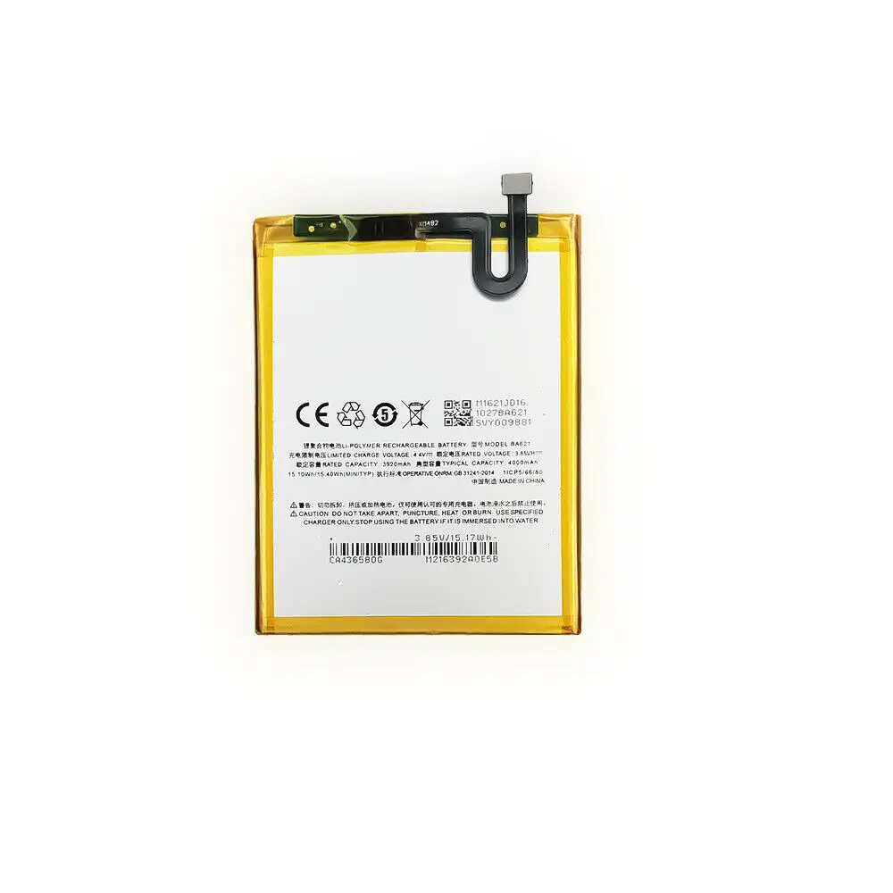 Latest Battery For MEIZU M5 Note M621H Note5 Mobile Phone BA621 Internal 4000mAh