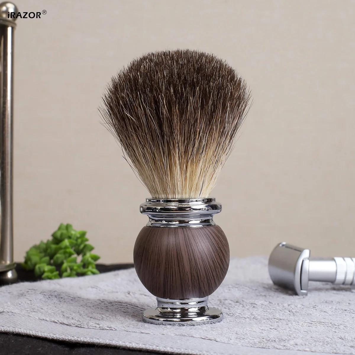 Pure Badger Hair Shaving Brush 100% Original Rosewood Grain Handle for Men's Classic Safety Razor Barber Accessories