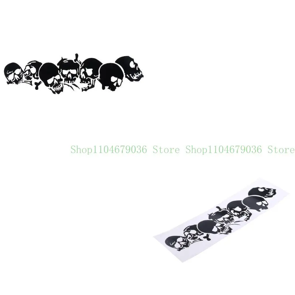 

652F Off-road Vehicle Engine Hood Decoration Skull Shaped Sticker Car Body PET Decals
