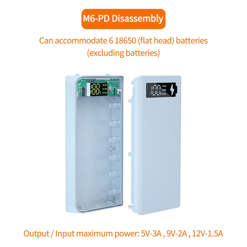 DIY Shell Dual USB Handy Ladegerät 18650 Batterie Lagerung Box mit Taschenlampe 8*18650 Batterie Halter Power Bank fall