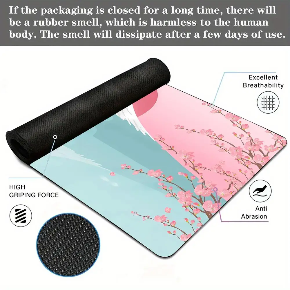 

Большой коврик для мыши с цветком вишни, розовый, настольный коврик, игровой коврик, нескользящий резиновый прочный водонепроницаемый аксессуар для ПК, коврик для мыши с клавиатурой