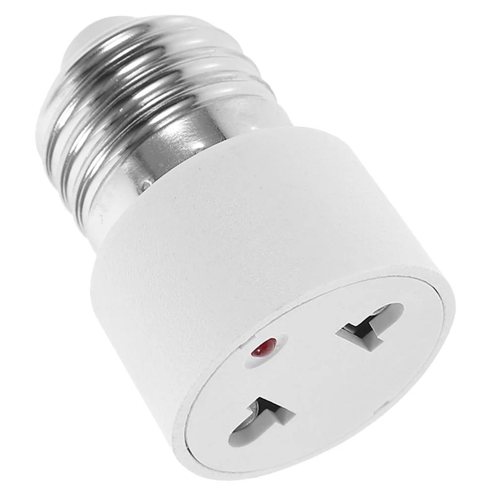 Socket Converter Automatic Terminals Light Bulb Plug Adapter USB Outdoor Abs Lightbulb Outlet