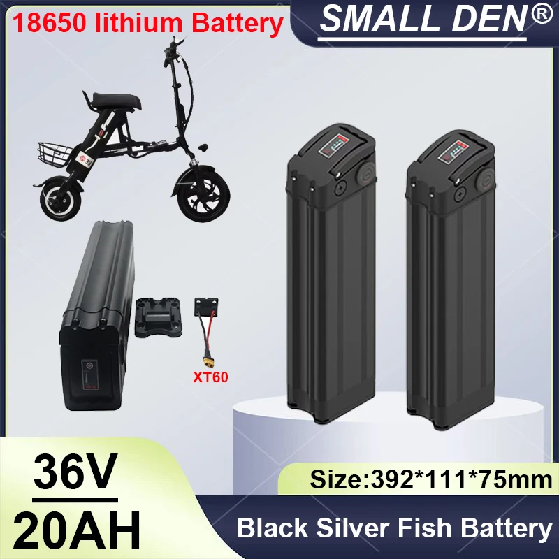 Silver Fish - Removable lithium battery 36V20AH, built-in battery management system,suitable for 250W to 1800W electric vehicles