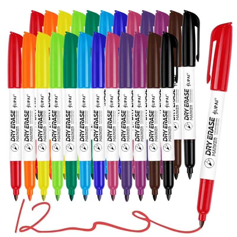 Whiteboard Marker Set - 12Colors Whiteboard Marker Set,Quick-drying,Erasable, Refillable,High Capacity,Low