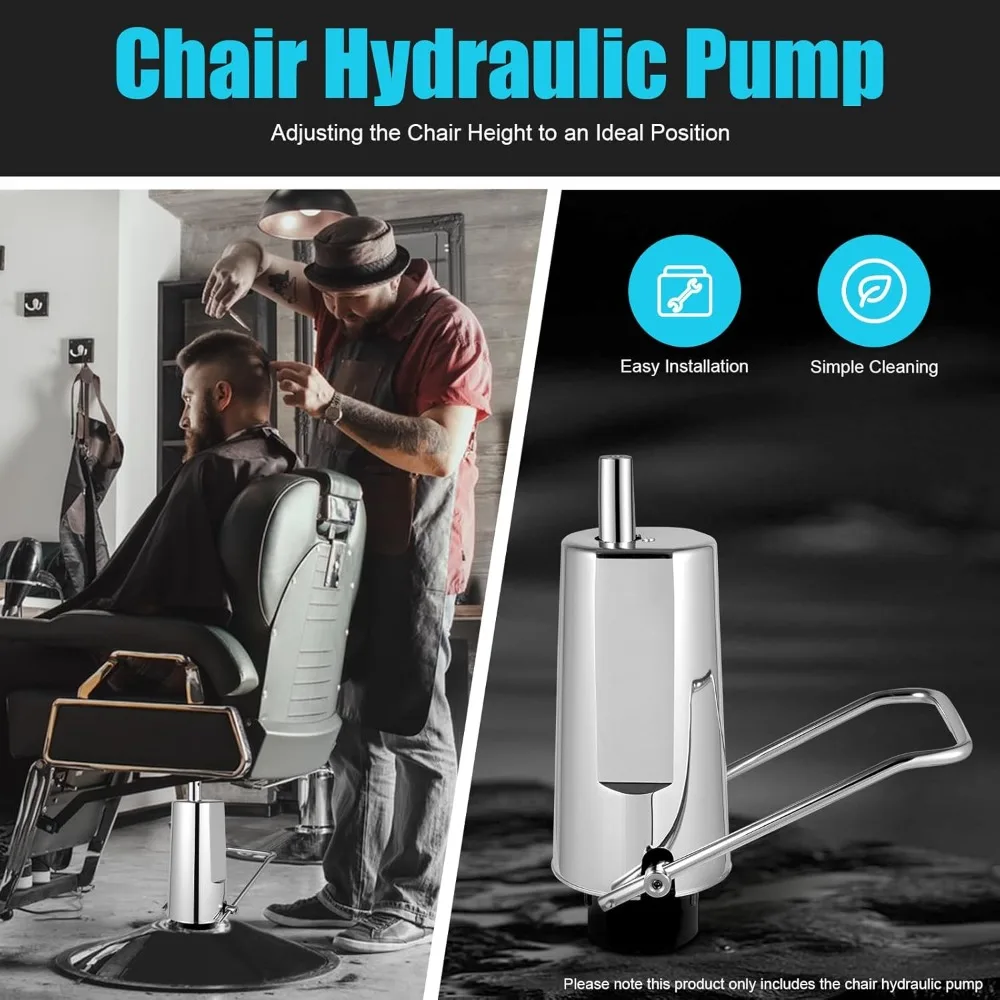 Barber Salon Chair Replacement Hydraulic Pump 4 Bolt Pattern Pump 440 Lbs Weight Capacity Adjustable Height Chair Hydraulic Pump