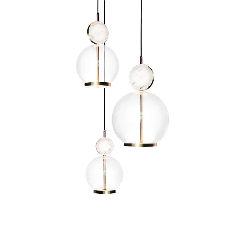 

Gold smart dining room bedroom designer glass ball lamp Nordic bedside living room