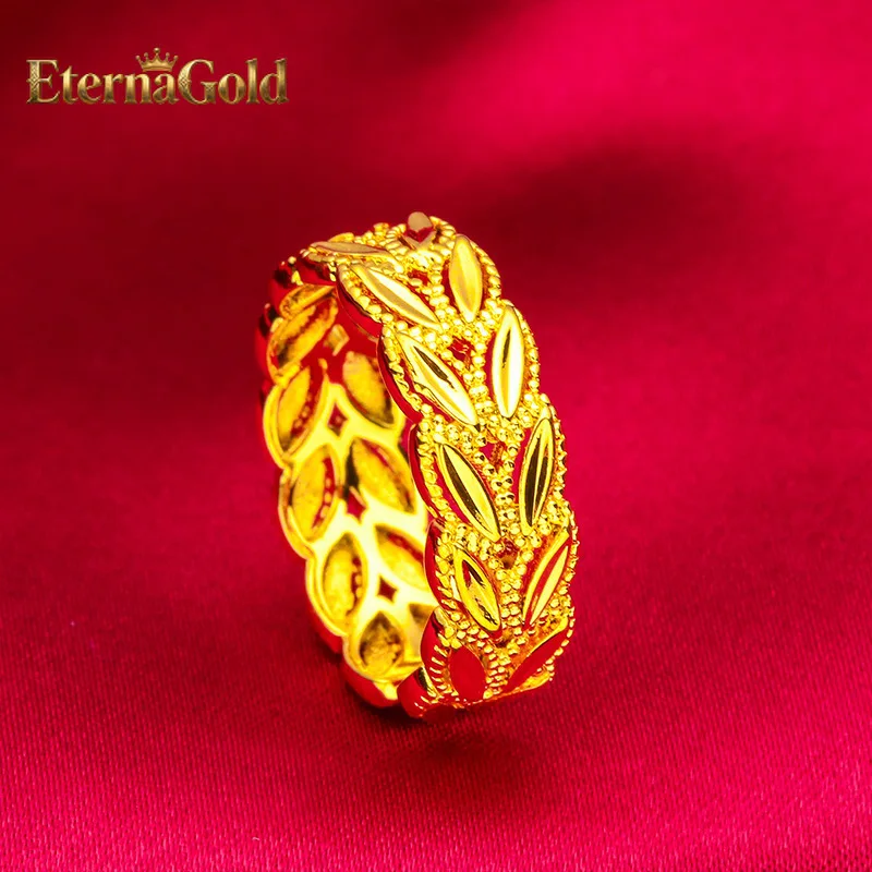 

Женский браслет EternaGold с застежкой в виде колоска, 24-каратное золото, AU999 | Полированная застежка в форме пшеничного колоска, изящная лента для повседневного использования в деревенской местности.