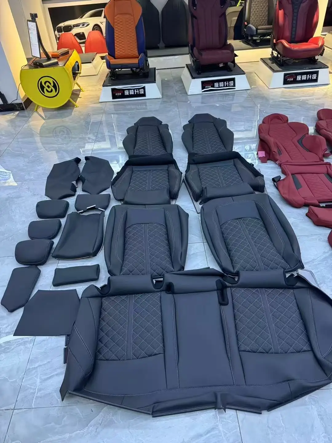 Custom Made for Car Seat Kits Cover for 5 Seats Luxury Top Leather Original Fit for A4 A6 A3 Q5 Q7 TT A7 Q3 A1 Q4 Q6