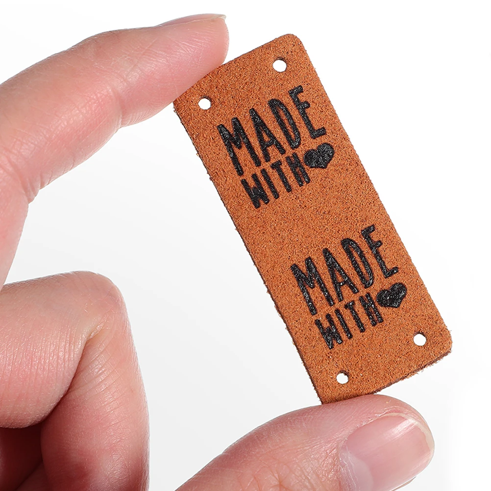 

DIY Patches Labels Crochet Tags For H made Items Tags for H made Items PU Cloth Stickers Sewing Accessories 10 Colors