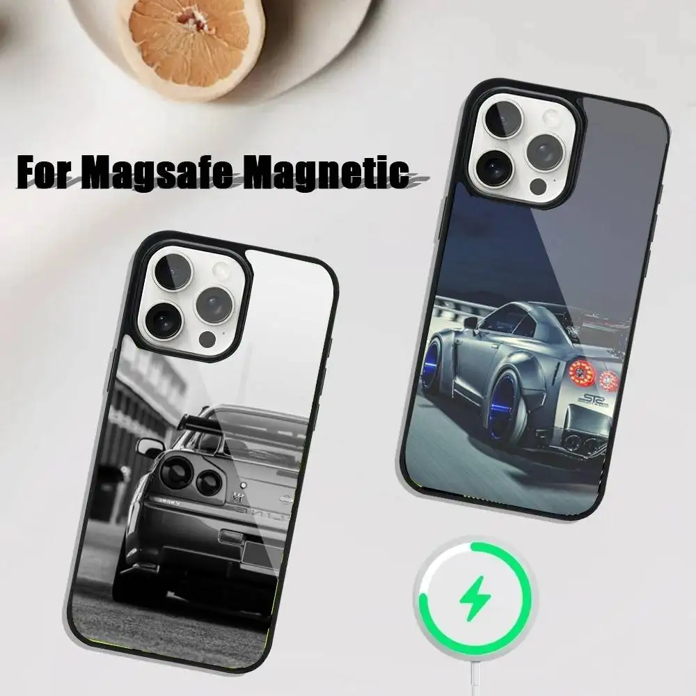 

G-GTR Sport Car J-JDM Cover Phone Case For iPhone 16,15,14,13,12,11,Plus,Pro,Max Mini Magsafe Magnetic Wireless Charging