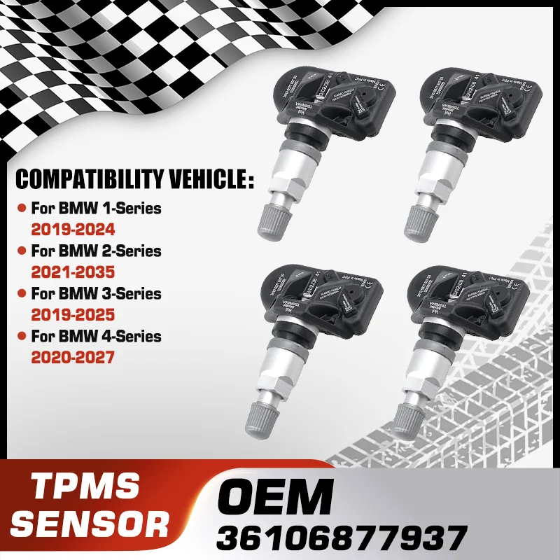 

1/4PCS Car TPMS Tire Pressure Monitor Sensor For BMW 1-Series F40 BMW 2-Series G42 NB2 F74 BMW 3-Series G20 BMW 4-Series G22 G26