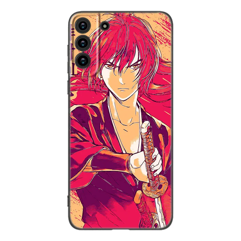 Rurouni Kenshin Anime Black Silicone Phone Case For Samsung Galaxy S23 S21 S20 FE S24 S22 Ultra S10E S10 S9 S8 Plus