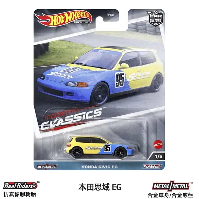 Original Hot Wheels Premium Car Culture Modern Classic Toys for Boys 1/64 Diecast Honda Civic EG Toyota Altezza Fiat Abarth Gift