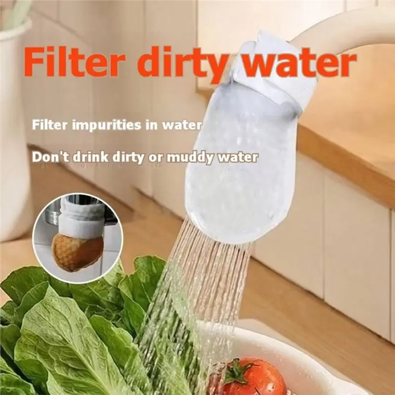 ABYP High Density Faucet Filter 100 Pack Splash-Proof Non-Woven Fabric Pouch Tap Cartridges With Sediment Barrier Purifier