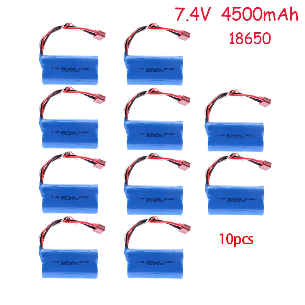 7.4V 18650 4500mAh 30C Lipo Battery for Wltoys 10428 /12428/12423 RC Car Parts 7.4v battery For Wltoys 144001 A959-B A969-B Q46