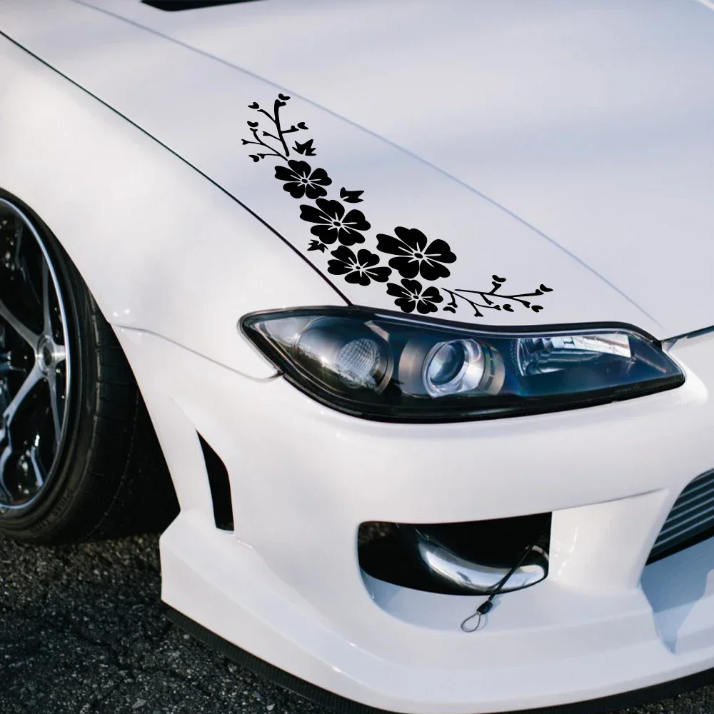 Car Sticker Blossom Flower Clusters Waterproof Vinyl Decal Automobile Body Door Window Exterior Decoration Sticker Accessories