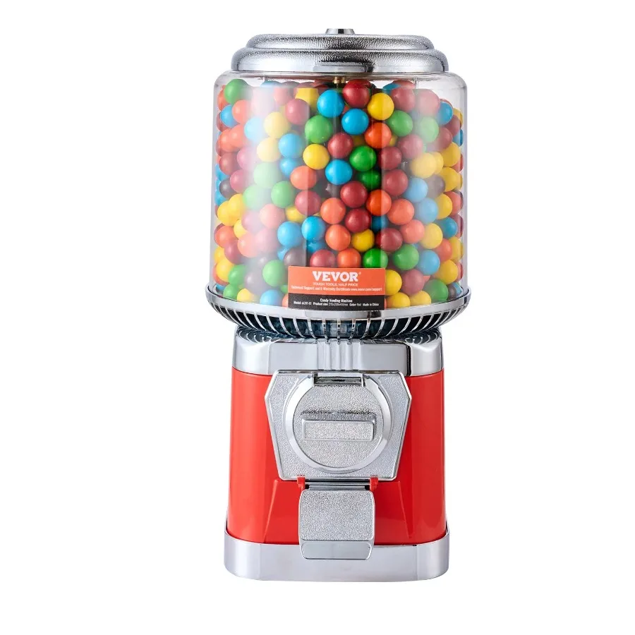 

16H Gumball Machine Vending Coin Bank Vintage Candy Dispenser PC Red