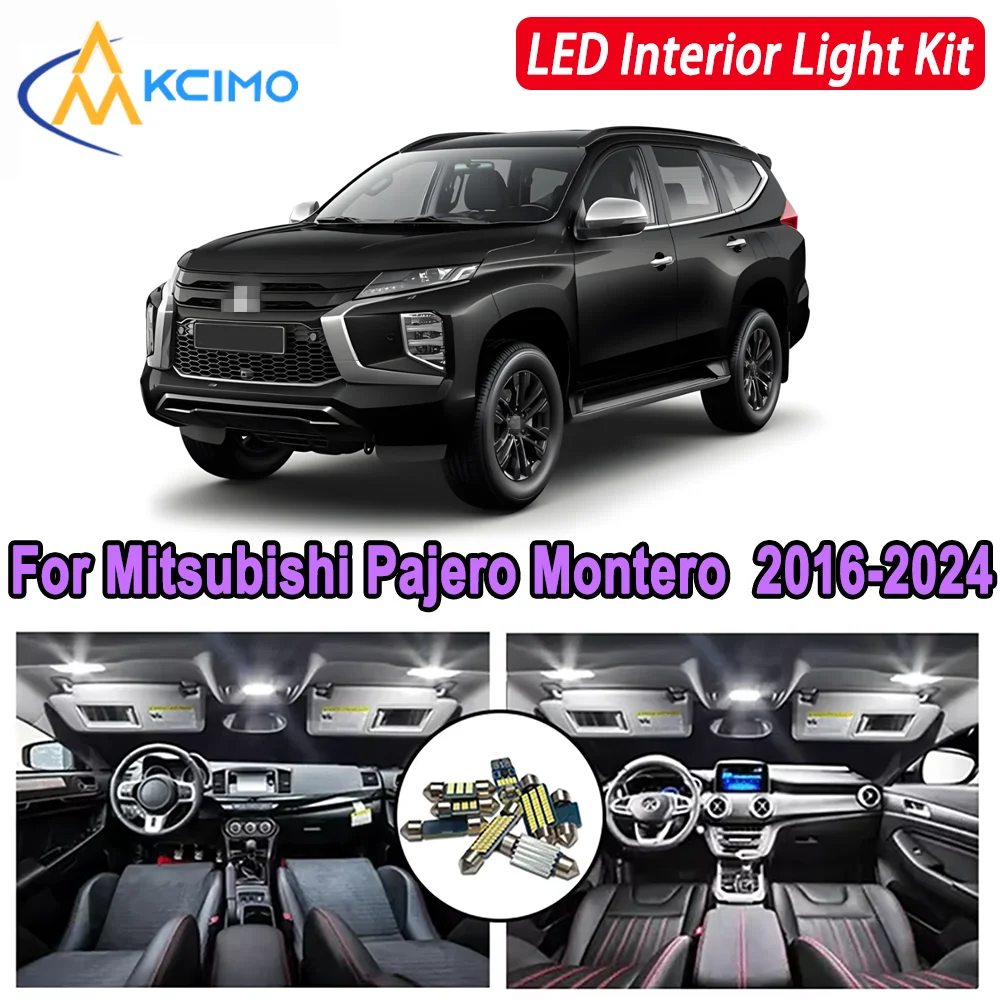 

Kcimo LED For Mitsubishi Pajero Montero Sport MK3 2016- 2019 2020 2021 2022 2023 2024 Premium Bright LED Interior Dome Map Trunk
