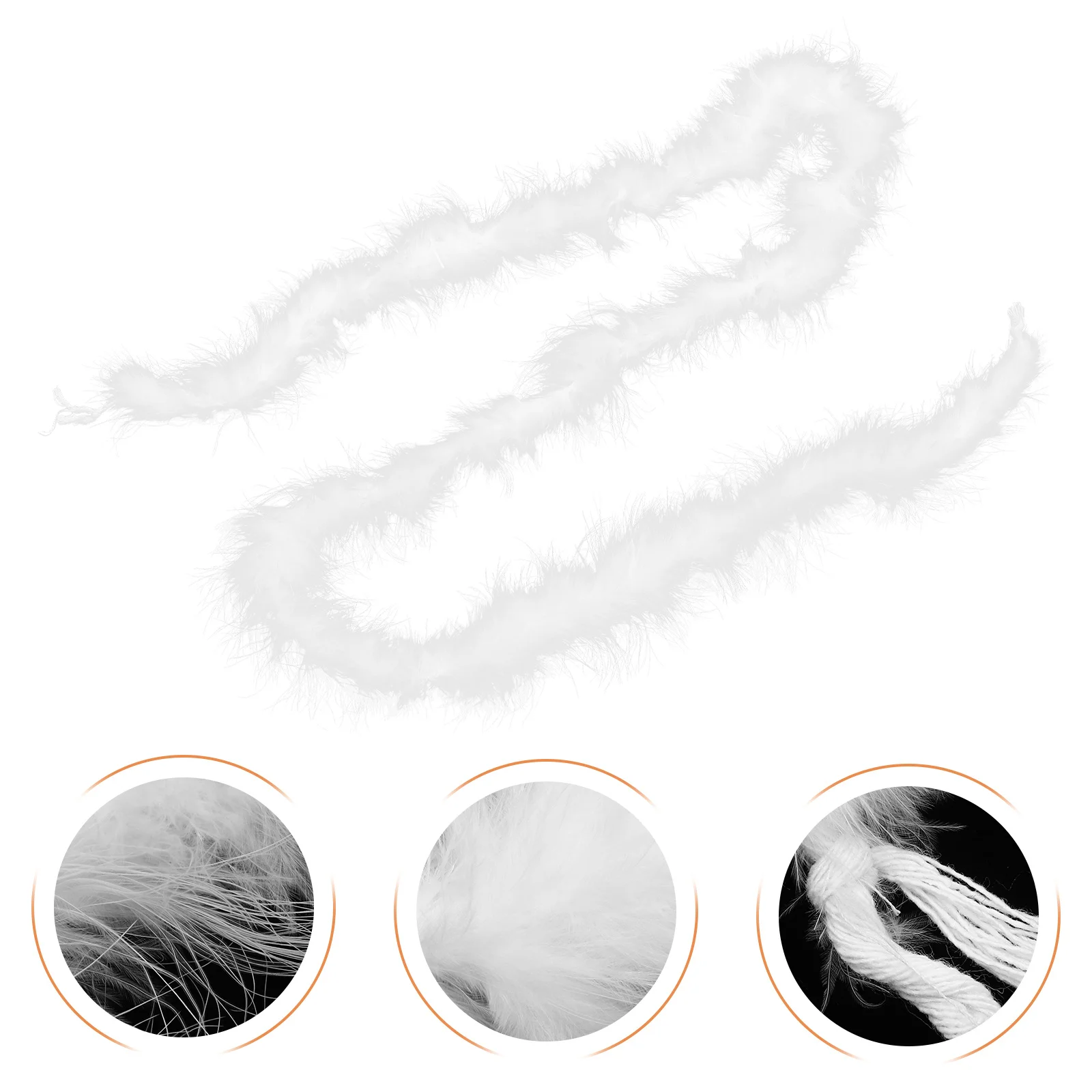 

2Pcs Plumes Boa Turkey Plume Decorative DIY Craft Fancy Dress Party Costume Accessory Trim Ornament Home Supplies