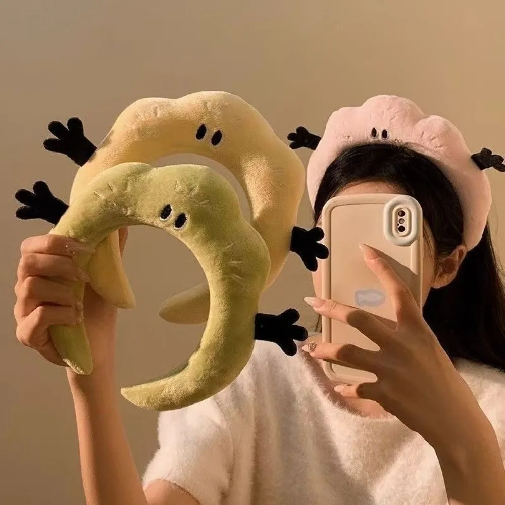 

Cute Fluffy Face Wash Headband Interesting Comfortable Plush Headband No Hair Damage Hair Band Skin Treatment