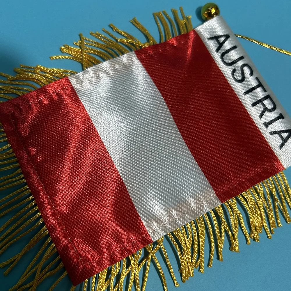 Bandera Austria ventana coche 8x12 cm poliéster doble cara impresa - imagen 2