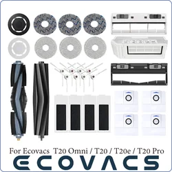 Ecovacs Deebot T20 OMNI/T20/T20e/T20 Pro Robot Vacuum Cleaner Spare Parts, Rubber / Side Brush, Cover,Hepa Filter, Mop Rag, Dust