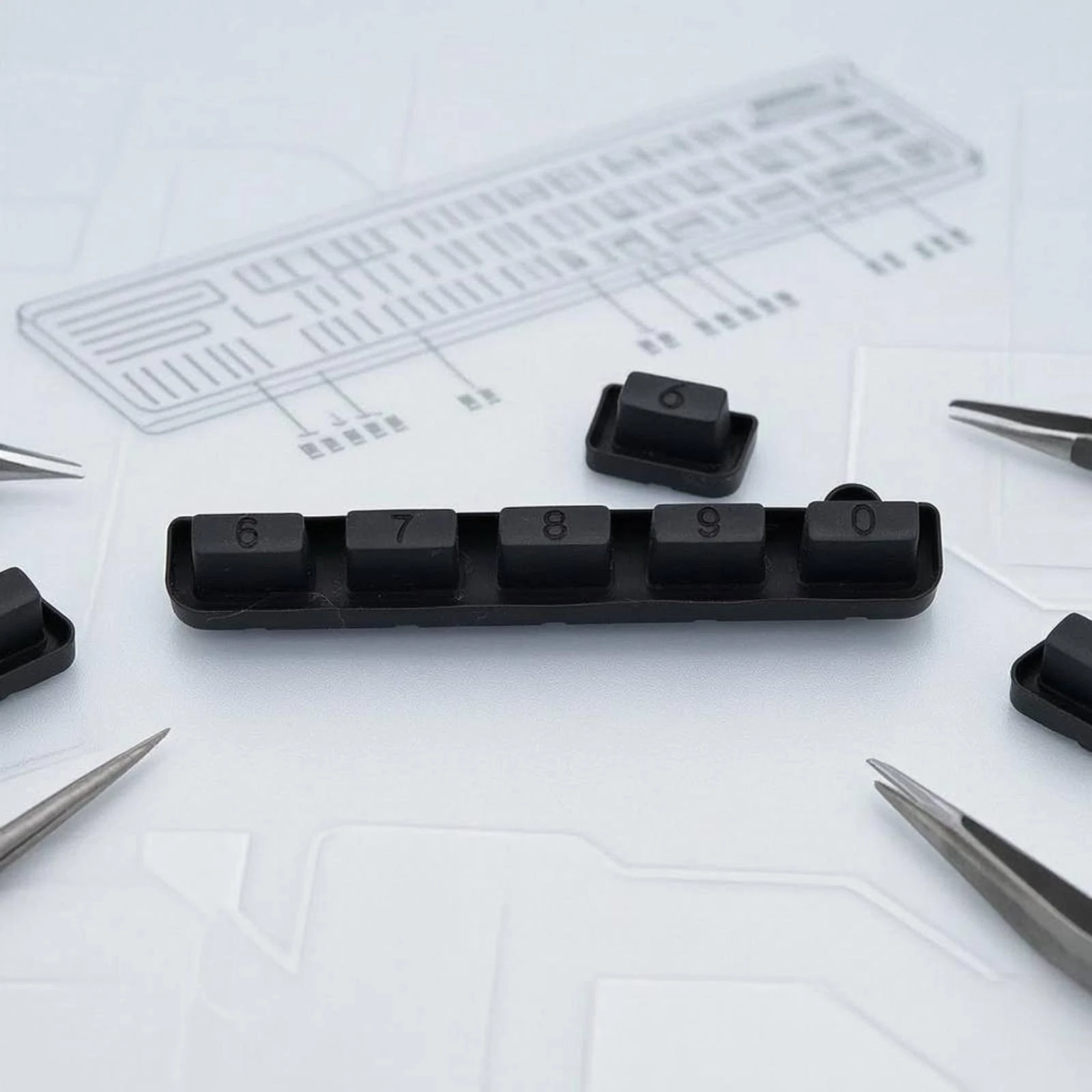 Conductive Rubber Button Strip Matte Musical Instrument Part Music Accessory view 5