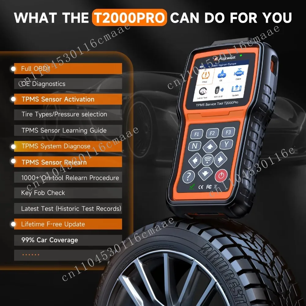2025 para Foxwell T2000 Pro, stock UE, herramienta de diagnóstico automotriz para TPMS con activación y reprogramación de sensores, sistema de monitoreo de presión de neumáticos T10