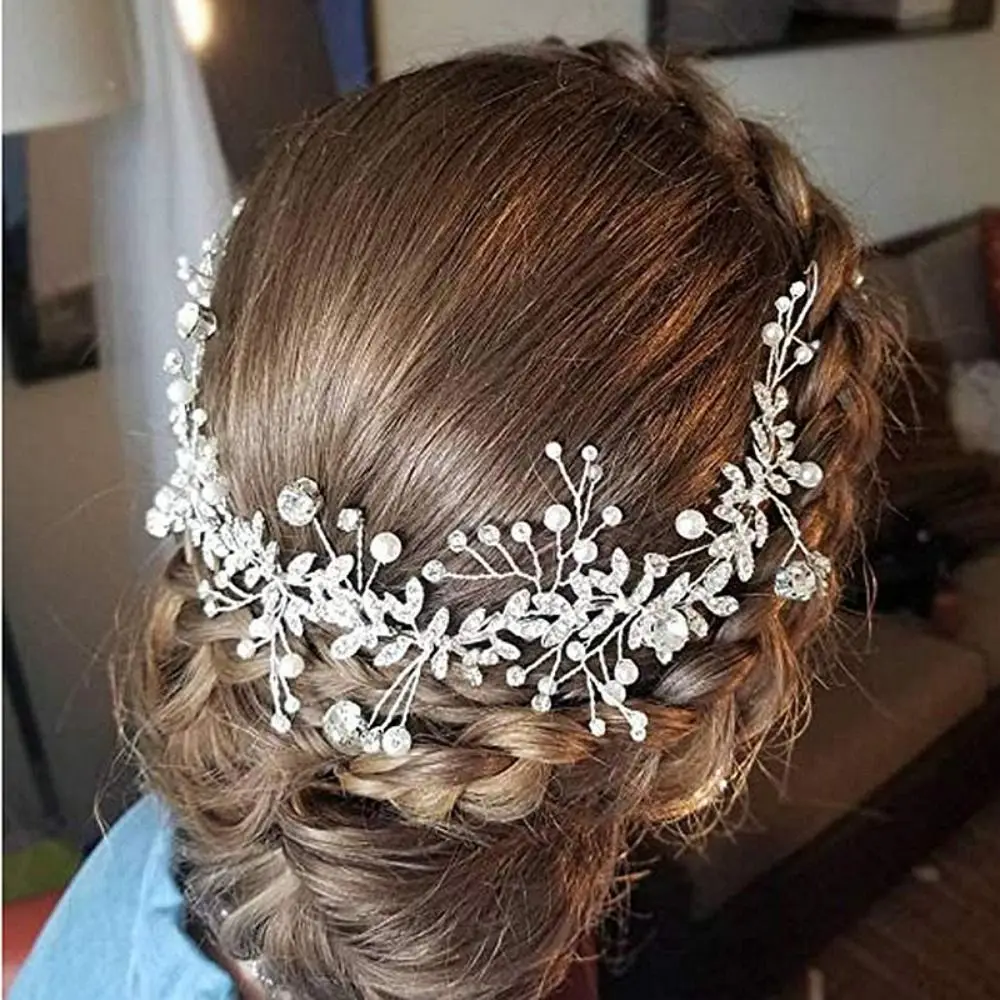 tiara-de-noiva-com-perolas-dourada-prateada-com-fita-e-strass-em-formato-de-folha-leve-para-ocasioes-romanticas