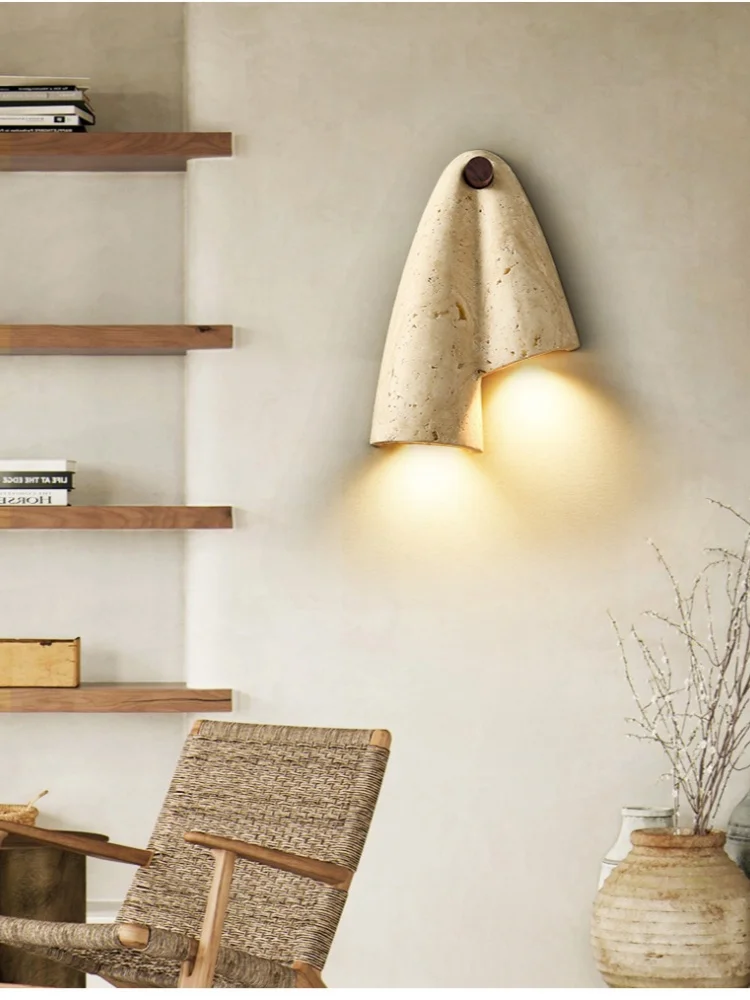 Creative Yellow Cave Stone Bedroom Bedside LED Wall Lamp Corridor Staircase Homestay Living Room TV Wall Decor Atmosphere Lights