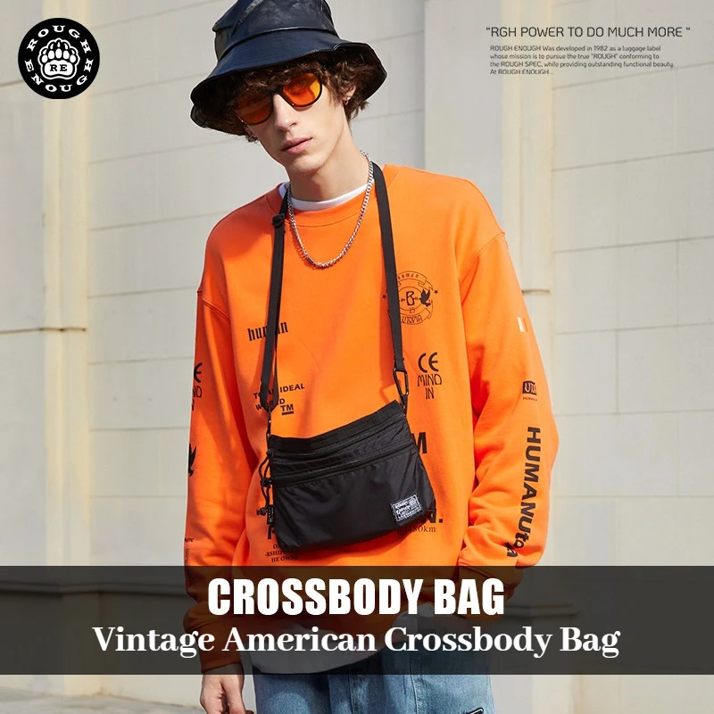 RGH Vintage Simple Waterproof Crossbody Bag Women Large Capacity Messenger Waist Fanny Pack Outdoor Sports Storage Purse
