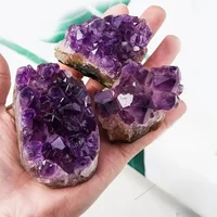 1pc Natural Amethyst Ore Stone Cluster Irregular Gemstone Holiday Gift Home Aquarium Decorations Home Living Room Store Decor 2