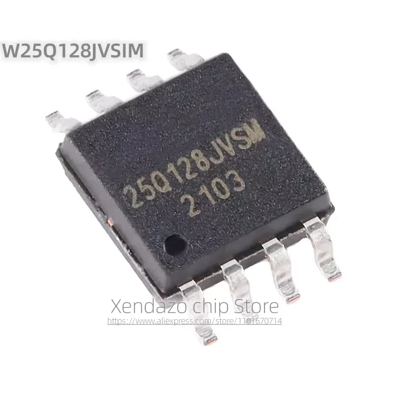 10pcs/lot W25Q128JVSIM 25Q128JVSM SOP-8 package Original genuine 3V 128M-bit Memory chip