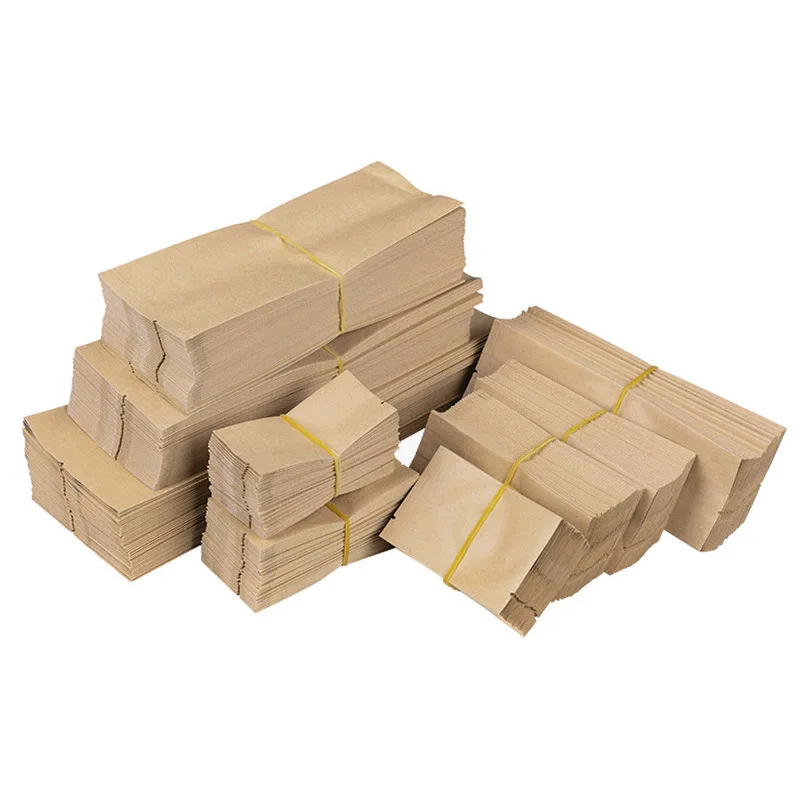 50 sacchetti per imballaggio per uso generale, sacchetti di carta kraft, bustine di tè, sacchetti di alluminio, sacchetti richiudibili per uso alimentare