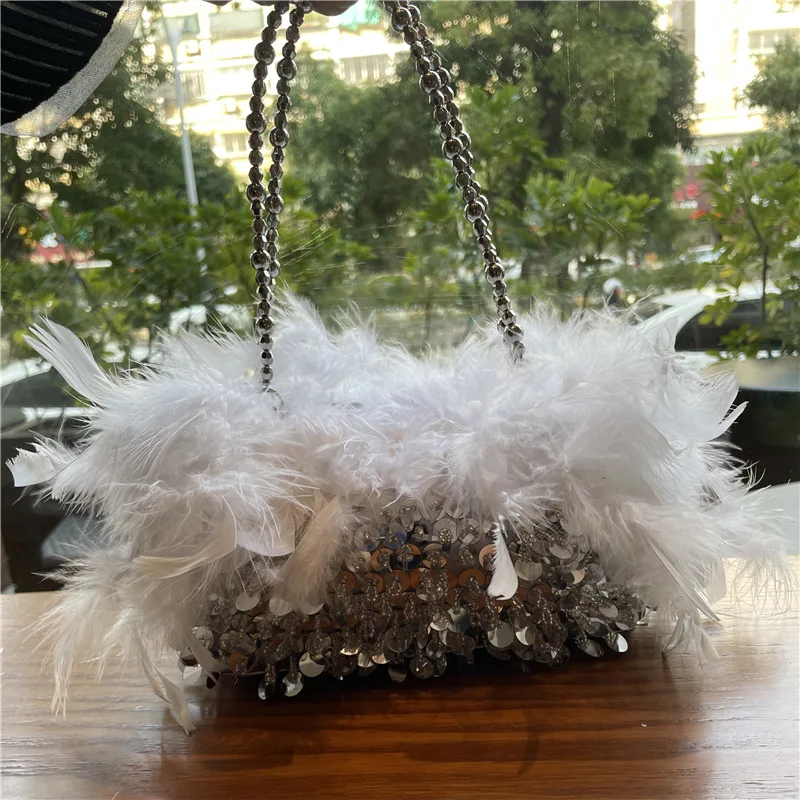 Evening Clutch Bag Shiny Wedding Purses and Handbag bags for women silver bag Luxury Designer shoulder bag banquet bag