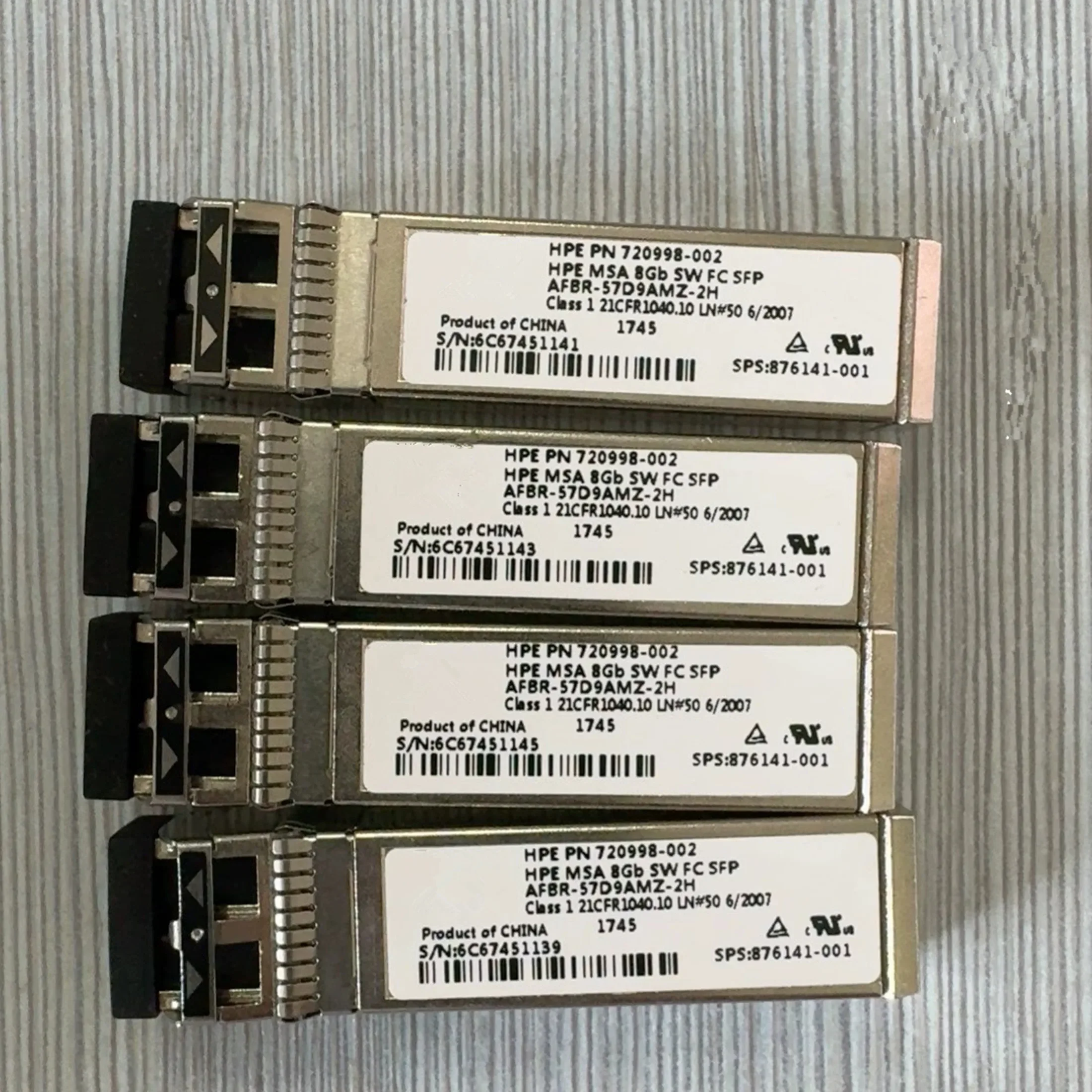 1PCS MSA 8G Optical Module 720998-002 876141-001 MSA 8GB SW FC SFP AFBR-57D9AMZ-2H 8GB Storage Fiber Transceiver Sfp