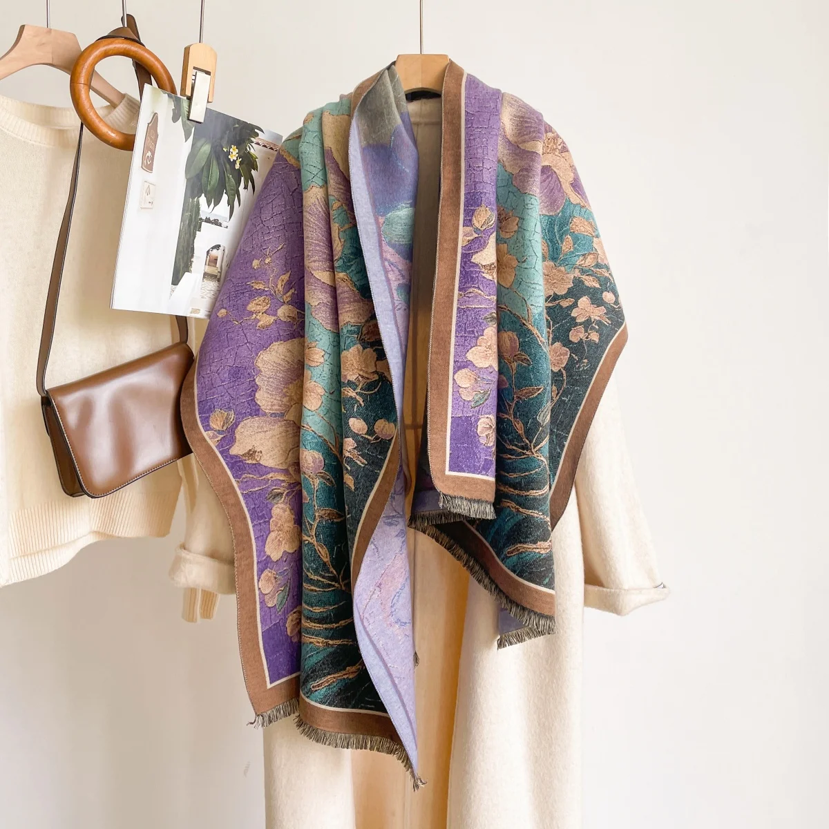 Print Scarf Luxury Hijab Bandana Pashmina Shawl Cashmere Wrap Fine Accessory For Ceremony Picnic Outing And Routine Ladies
