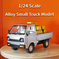 1/24 Scale Alloy Truck Car Model Toys Simulation Diecast Metal Vehicles with Sound Light Pull Back Function Toys for Boy Collect