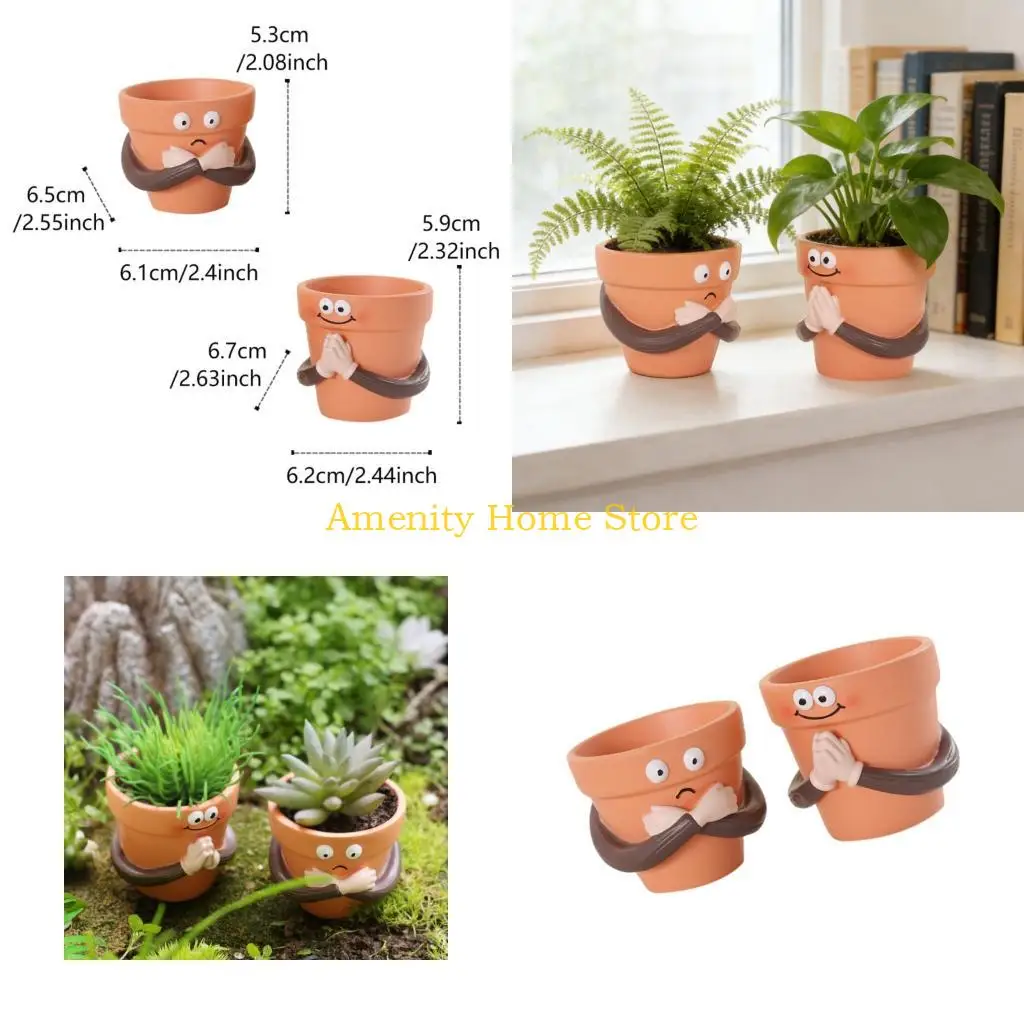 F26C Praying Hand Plant Container Unique Prayer Pose Flower Pot Succulents Container