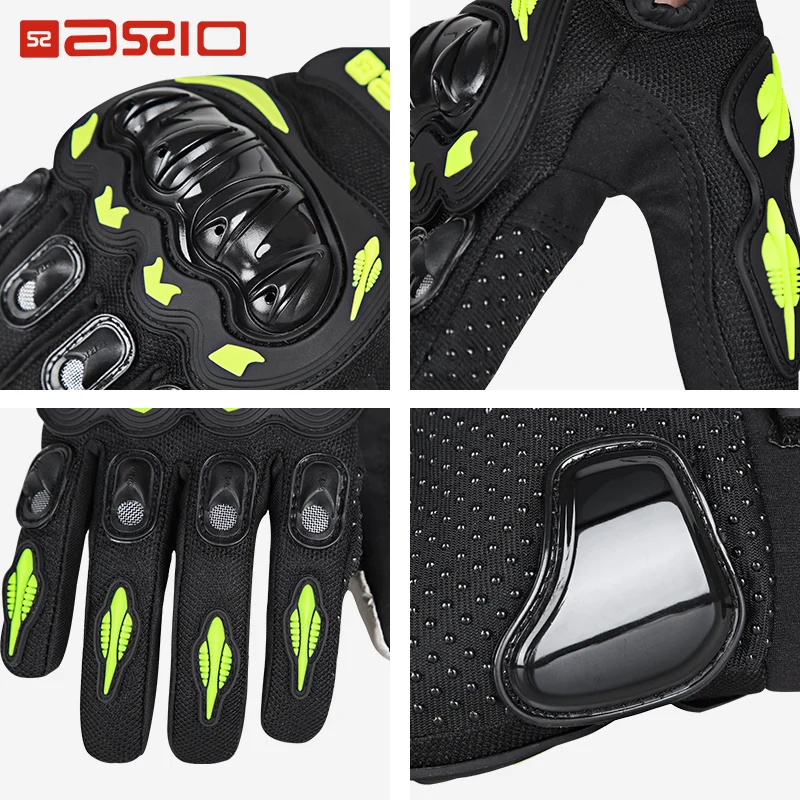 Summer Breathable Full Finger Motorcycle Gloves Non-slip Wear-resistant Motocross Racing Gloves Touch Screen Moto Biker Gloves