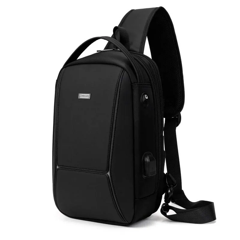 

Sling Bag for Men Shoulder Backpack Chest Bags Crossbody Daypack with USB Charging Port for Hiking Camping Outdoor Trip Black