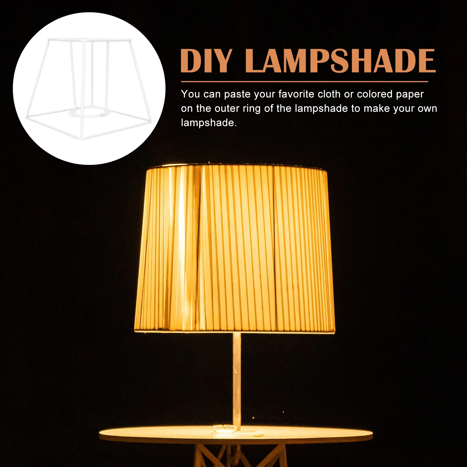 

1PC Iron DIY Lampshade Frame for Table Lamps Ceiling Lights Chandelier Bracket Durable Smooth Surface Anti Rust Customizable