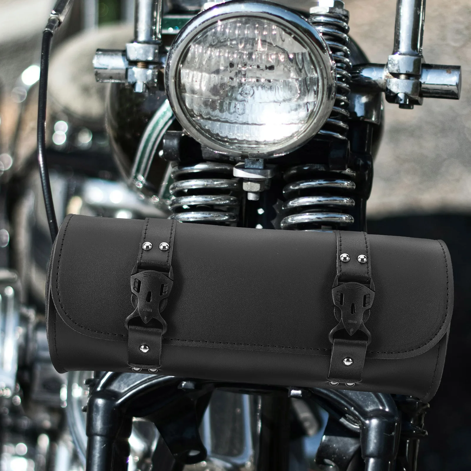 

Motorcycle Accessories Bag Small Rack Tools Organizer Synthetic Handlebars Men Bags For Motorcycle Saddle Storage Fork