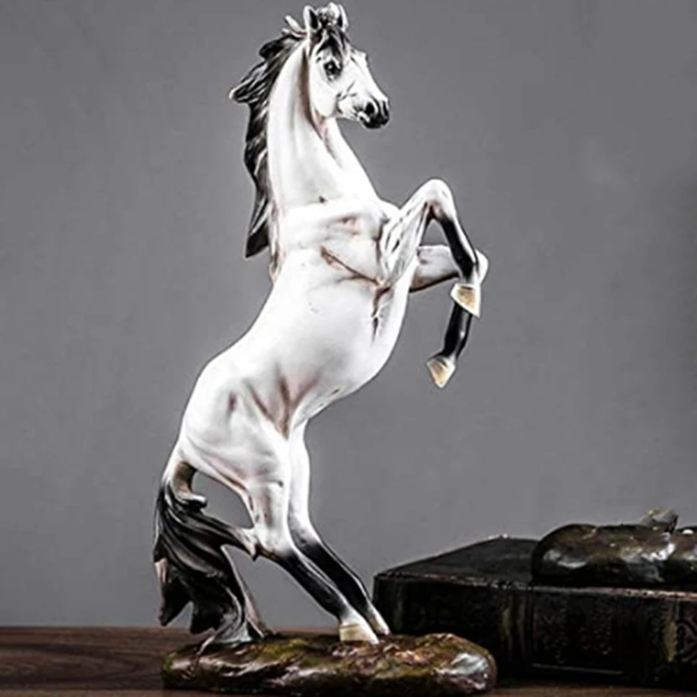 A84E-2X Galloping Horse Statue For Home Decor Modern Horse Figurine Sculpture Office Decoration Crafts